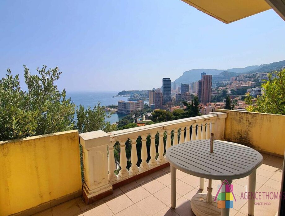 One bedroom apartment with terrace and garden, panoramic view of the Sea & Monaco